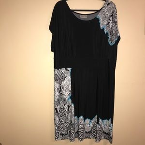 Avenue black dress with floral design. Size 22/24